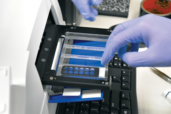 Loading-the-Micro-Reader----PathogenDX-DNA-testing-of-cannabis_CGC_0822_photo-credit---Christian-Cizek_cc_web_mg magazine June 2018