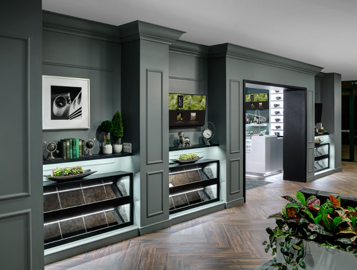 Level Up dispensary showroom Arizona mg Magazine The High Road Design Studio