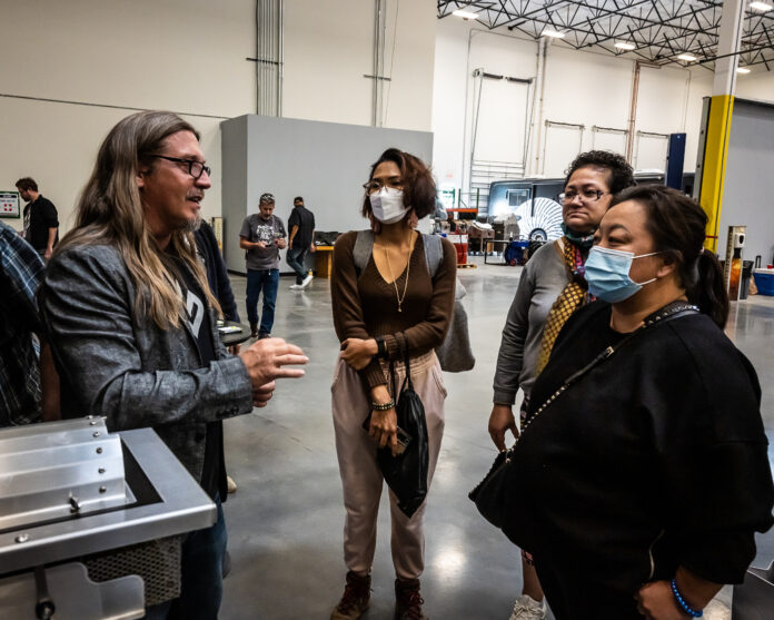 GreenBroz founder Cullen Raichart explains equipment during tour MJBizCon 2021 Mike Rosati photo mg Magazine GreenBroz founder Cullen Raichart explains equipment during tour MJBizCon 2021 Mike Rosati photo mg Magazine